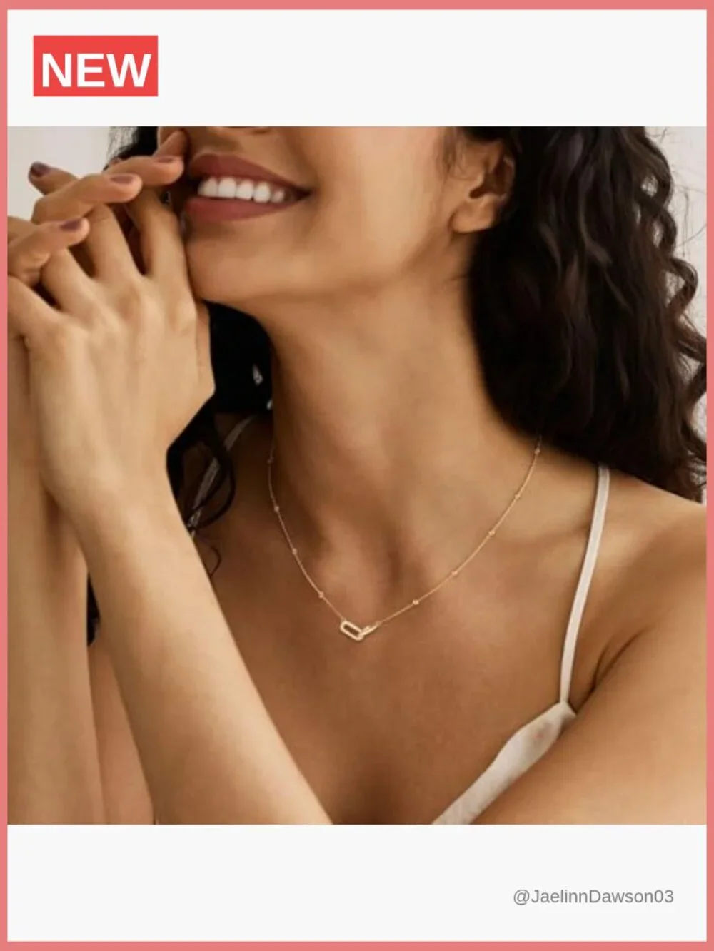 Dainty Paperclip Sun Necklace 14k Gold Plated CZ Pendant for Women